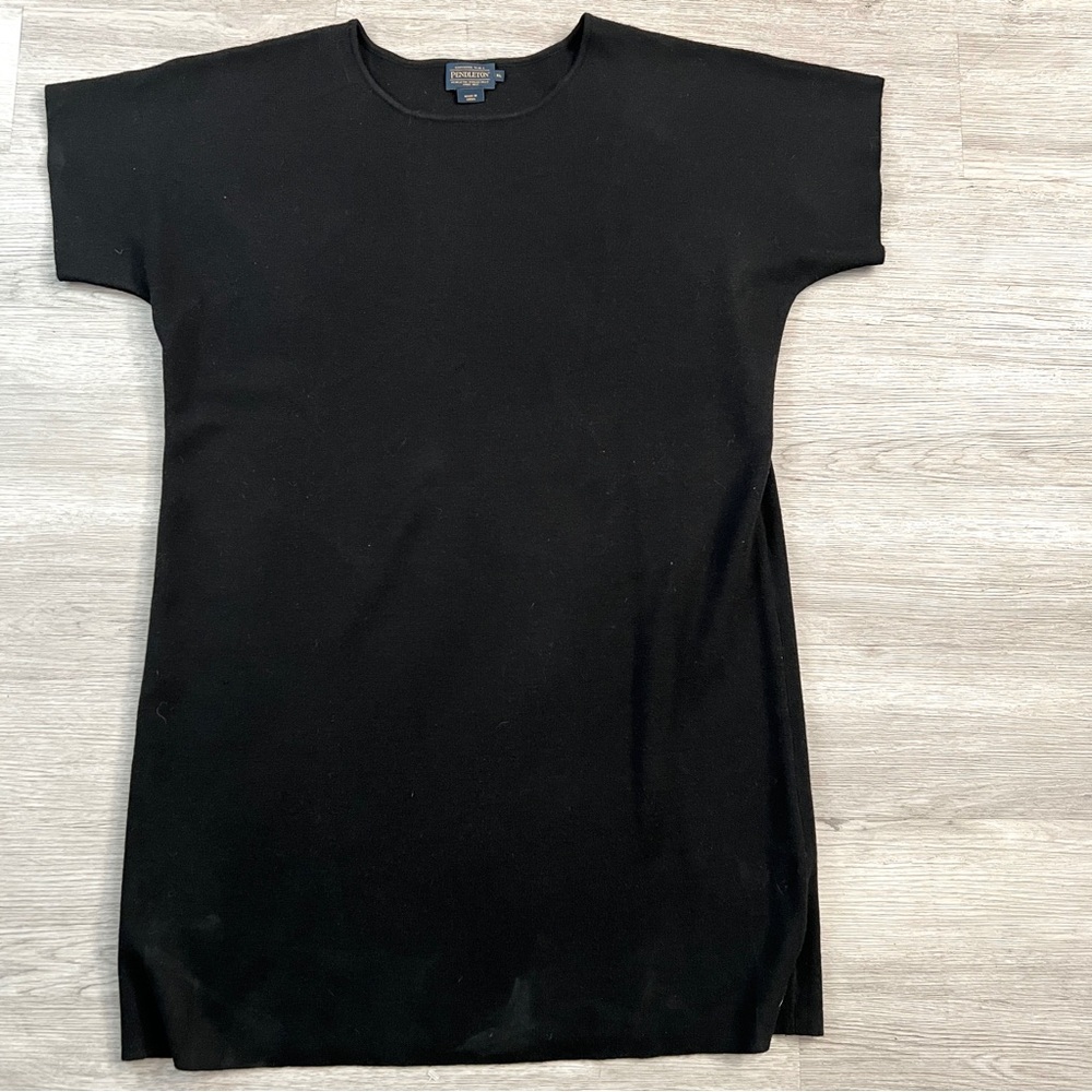 PENDLETON Black Short Sleeve SWEATER Dress SIZE XL